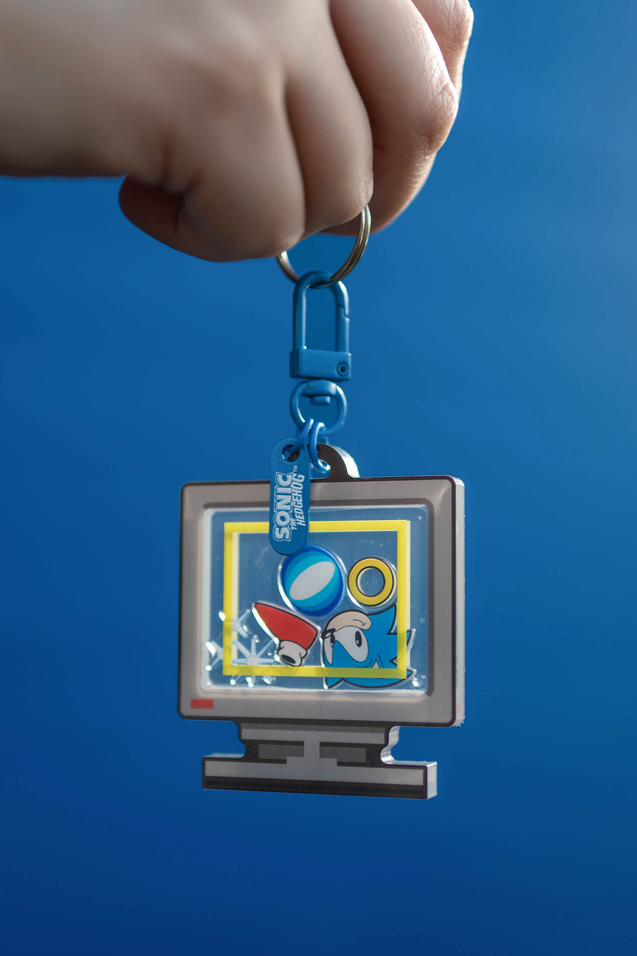 Sonic the Hedgehog: Item Box Liquid Floating Keychain