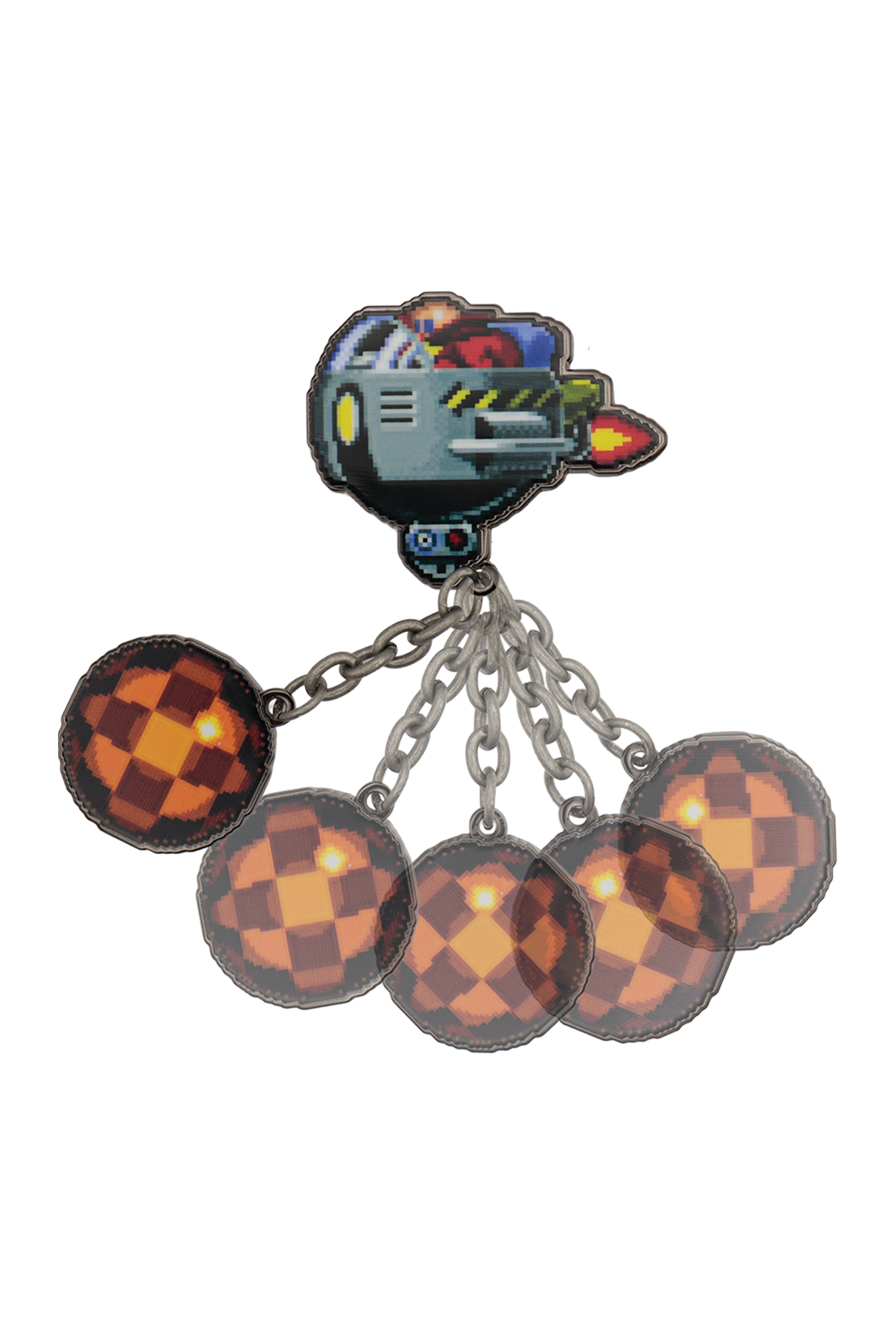 Sonic the Hedgehog: Dr. Eggman Egg Mobile Chained Pin Badge by Fanattik