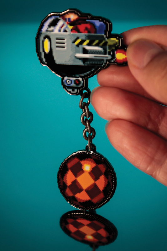 Sonic the Hedgehog: Dr. Eggman Egg Mobile Chained Pin Badge by Fanattik