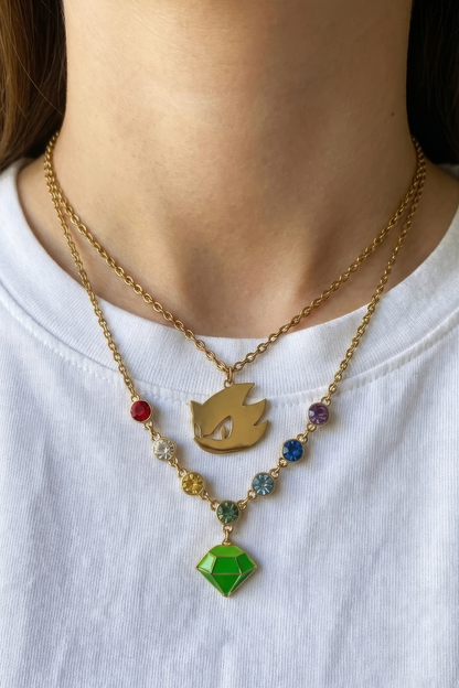 Sonic the Hedgehog: Super Sonic Emeralds Necklace