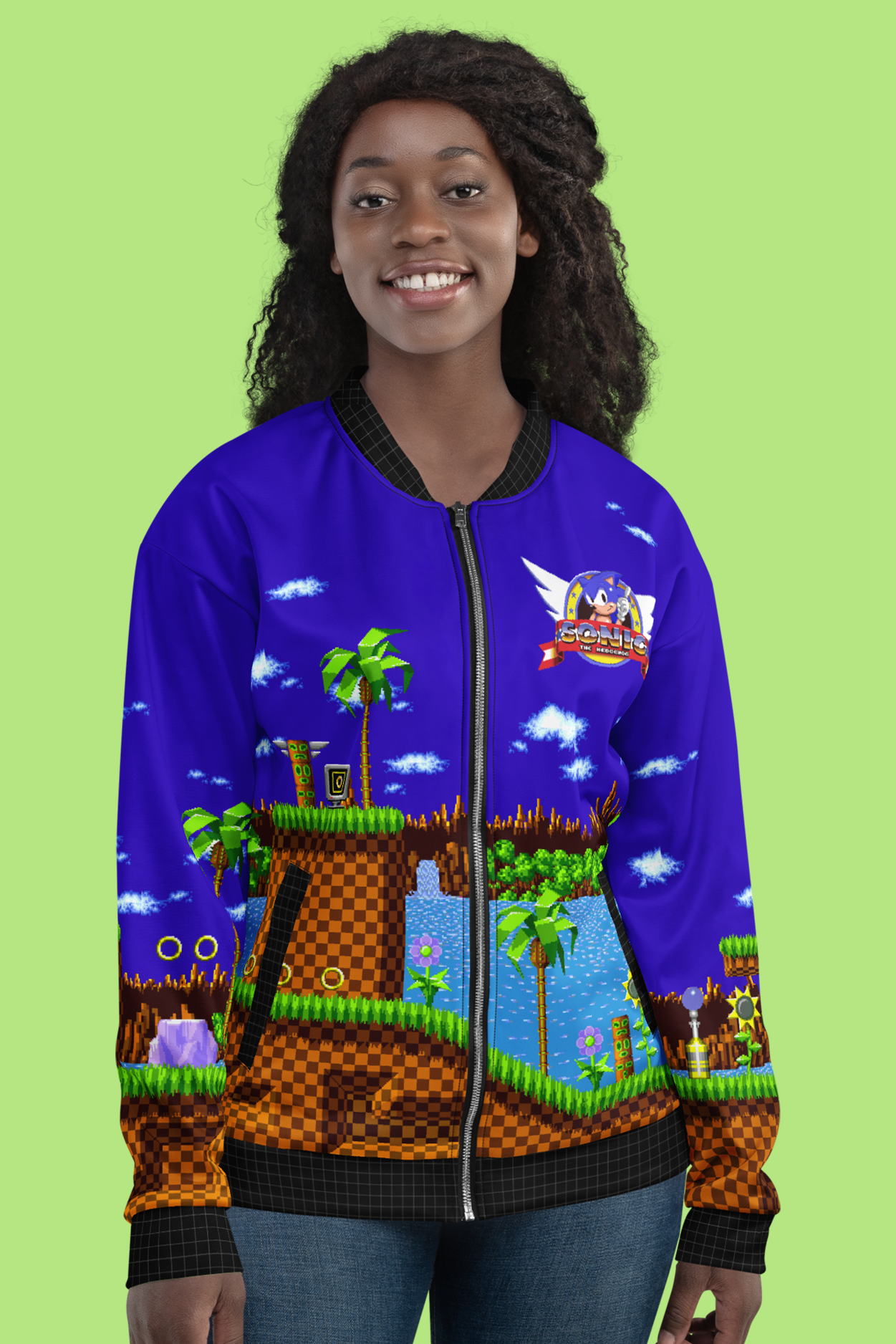 ジャケット・アウター sonic Sonic the Hedgehog: Green Hill Zone Bomber Jacket – SEGA Shop