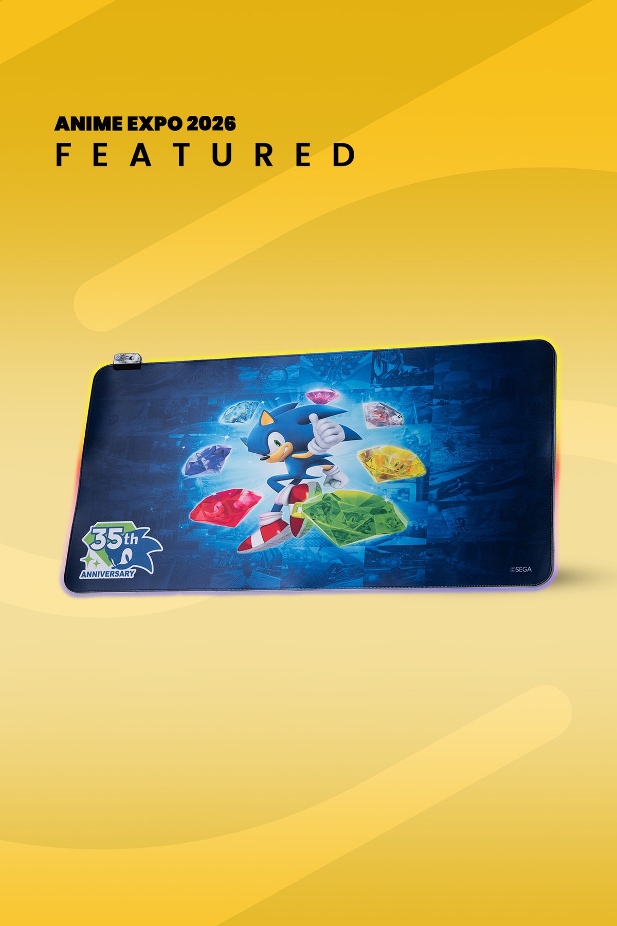 Open Unit Led Sonic the Hedgehog: 35th Anniversary LED Desk mat – SEGA Shop