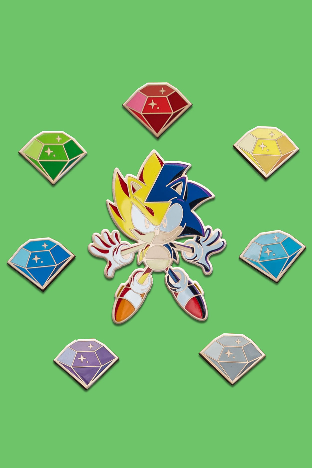 Sonic the Hedgehog: 35th Anniversary SuperSonic Hero Pin Set