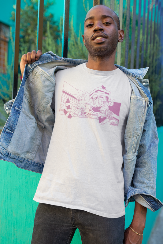 Sonic The Hedgehog: Sonic and Amy Wallpaper Cover Story Tee