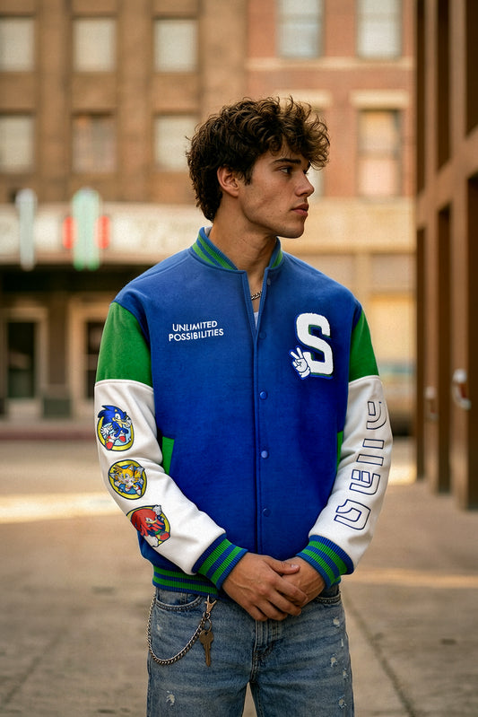Sonic the Hedgehog: 35th Anniversary Varsity Jacket