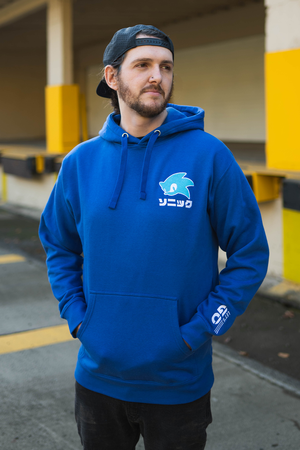 Sonic Let's Go Embroidered Hoodie