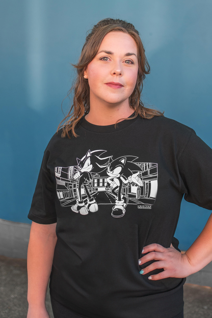 Sonic The Hedgehog: Sonic and Shadow Wallpaper Cover Story Tee