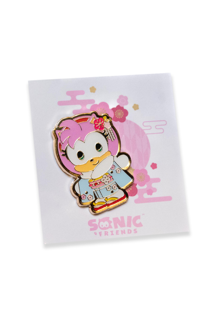 Sonic The Hedgehog: Kimono Series Winter Outing Amy Enamel Pin