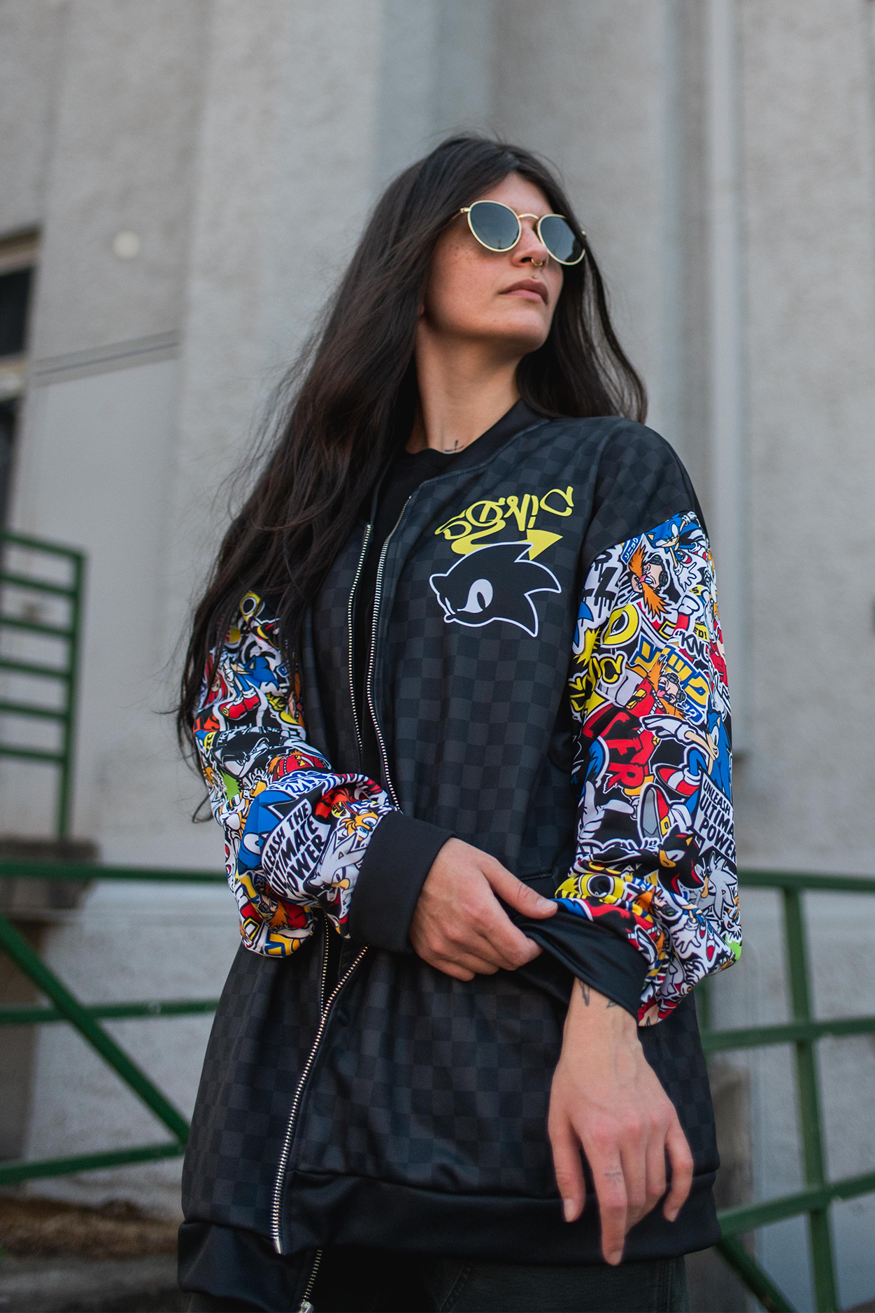 Sonic Sticker Bomb Bomber Jacket