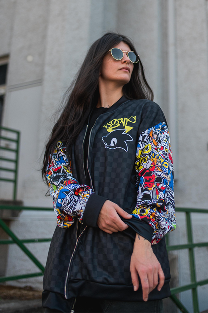 Sonic Sticker Bomb Bomber Jacket
