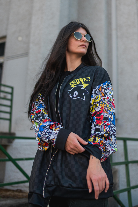 Sonic Sticker Bomb Bomber Jacket