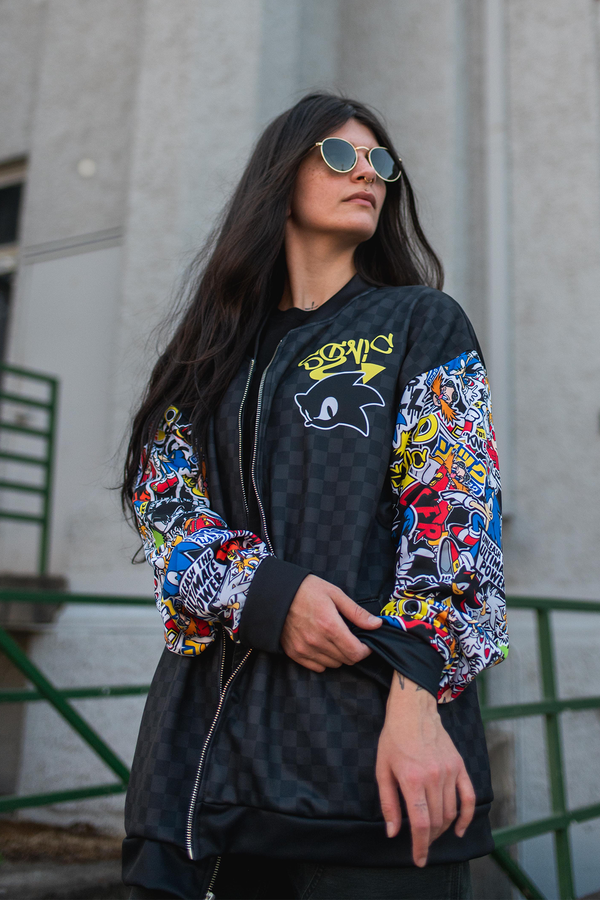 Sonic Sticker Bomb Bomber Jacket – SEGA Shop