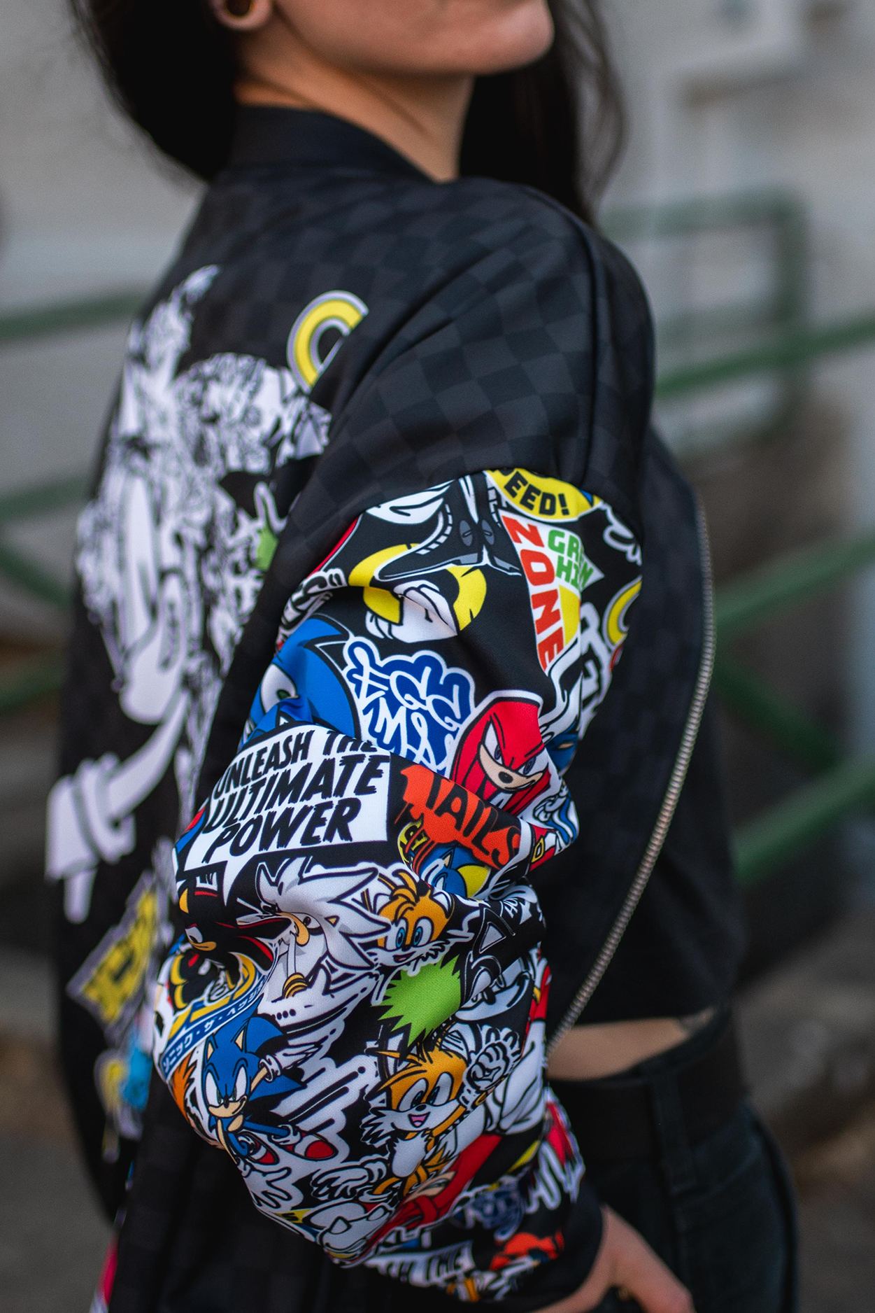 Sonic Sticker Bomb Bomber Jacket