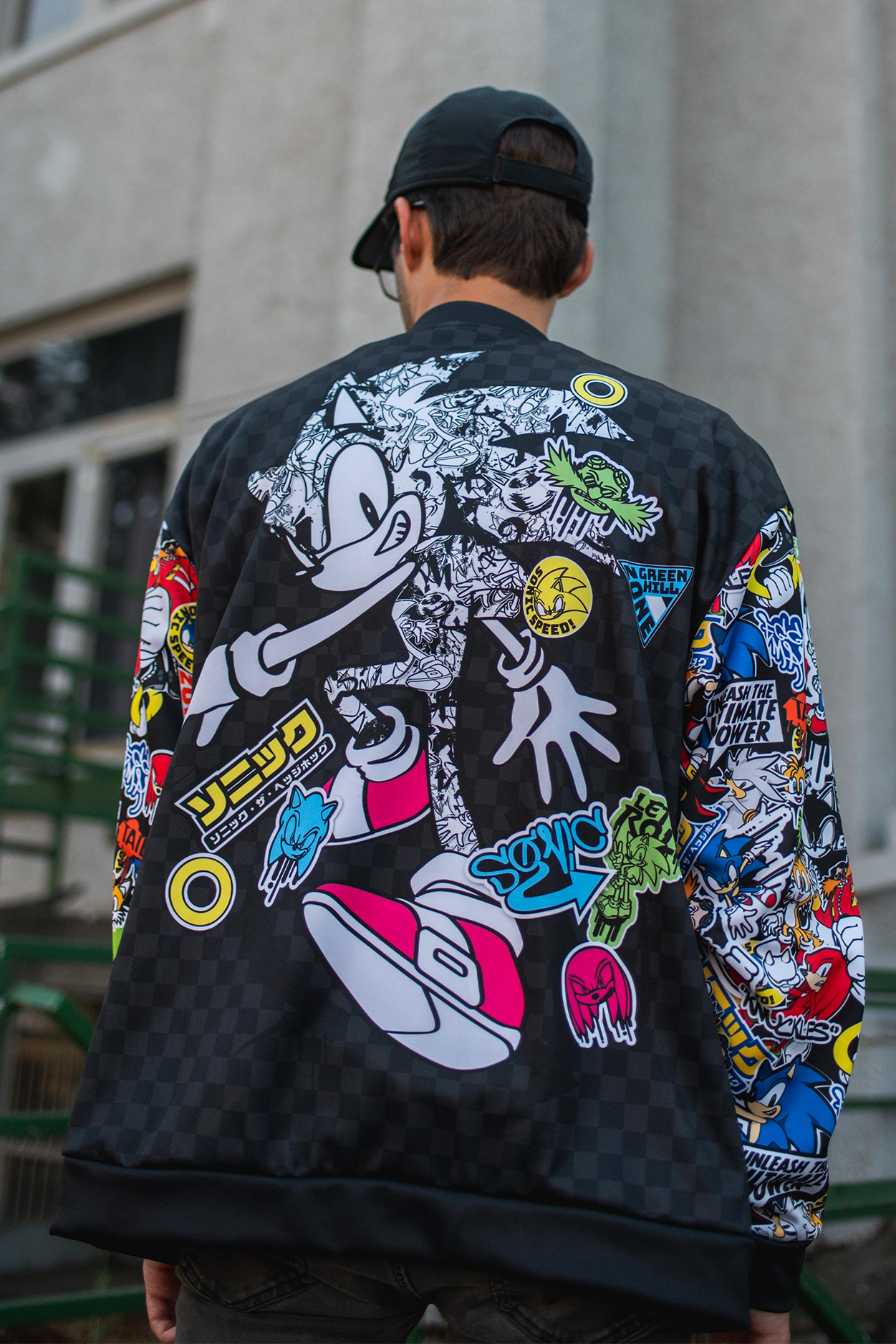 Sonic Sticker Bomb Bomber Jacket