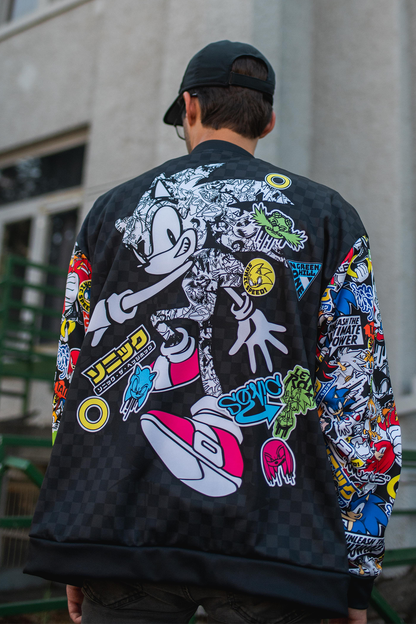 Sonic Sticker Bomb Bomber Jacket
