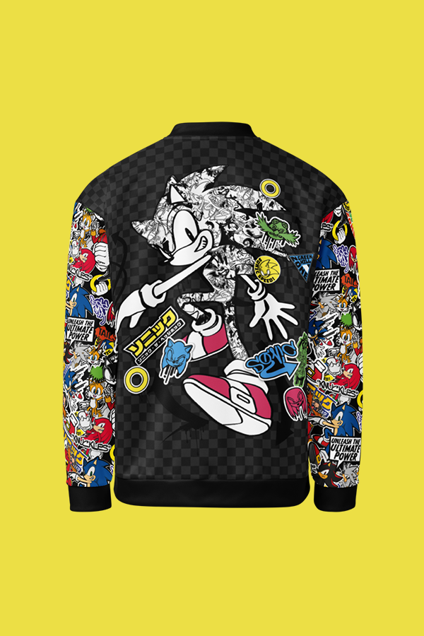 Sonic Sticker Bomb Bomber Jacket