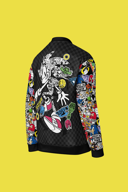 Sonic Sticker Bomb Bomber Jacket